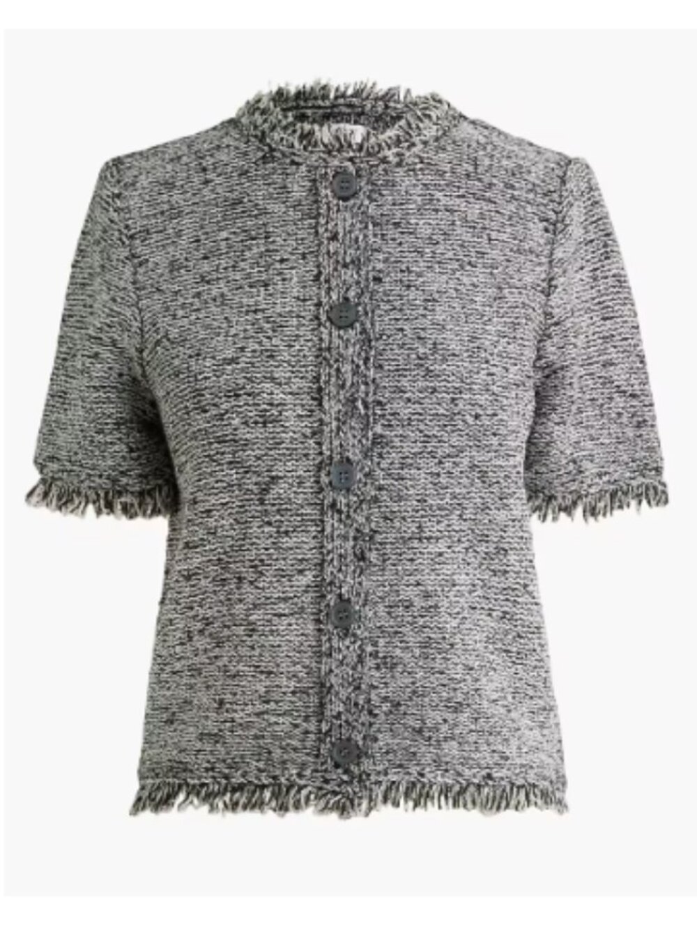 J.Crew Factory Short-sleeve Fringe Lady Cardigan Sweater Small